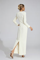 Zorveth Ivory Diamond Maxi Dress