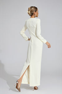 Zorveth Ivory Diamond Maxi Dress