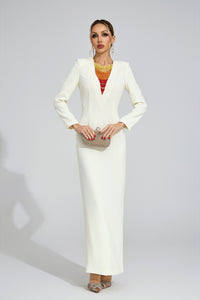 Zorveth Ivory Diamond Maxi Dress