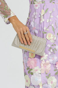 Naelric Silver Clutch Bag