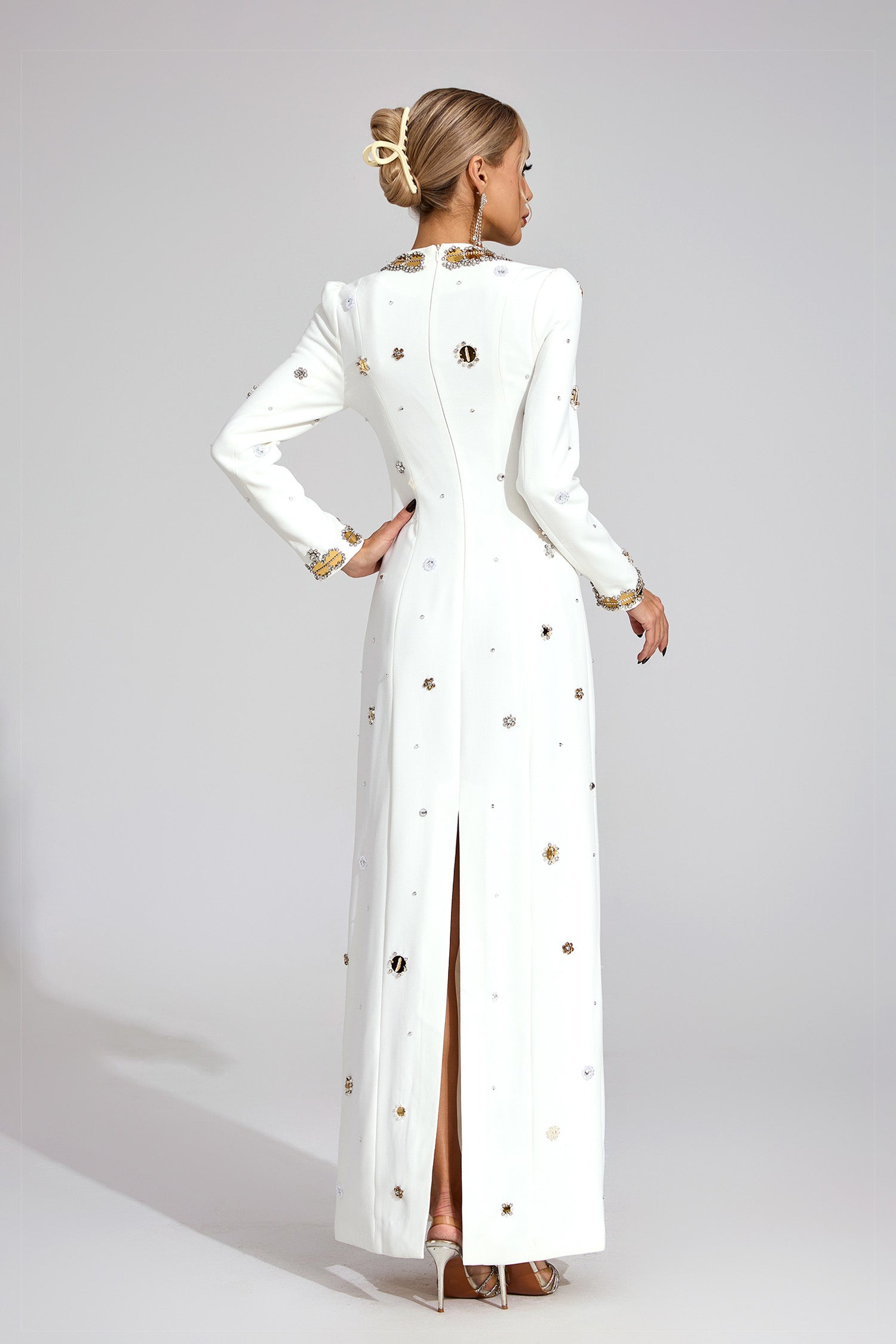 Barkley Star Maxi Dress In White