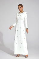 Barkley Star Maxi Dress In White