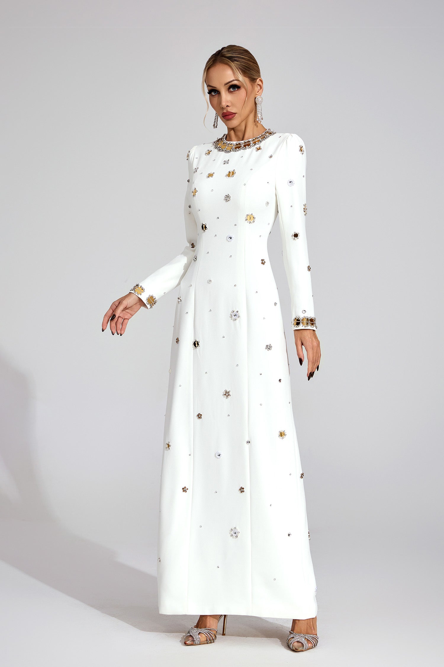 Barkley Star Maxi Dress In White