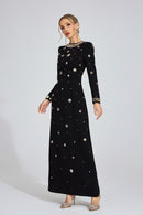 Barkley Star Maxi Dress In Black