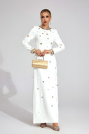 Barkley Star Maxi Dress In White