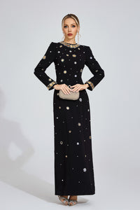 Barkley Star Maxi Dress In Black