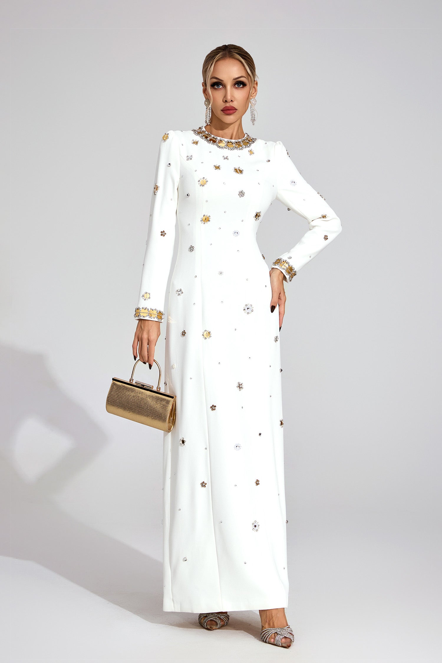 Barkley Star Maxi Dress In White