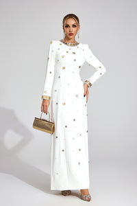 Barkley Star Maxi Dress In White