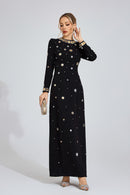 Barkley Star Maxi Dress In Black