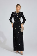 Barkley Star Maxi Dress In Black