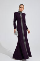 Wystarion Deep Purple Diamond Maxi Dress