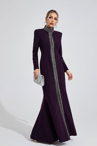 Wystarion Deep Purple Diamond Maxi Dress