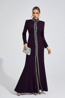 Wystarion Deep Purple Diamond Maxi Dress