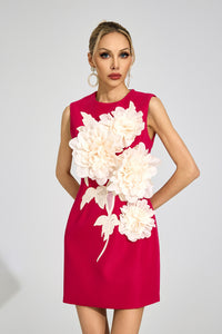 Drynex Red Floral Midi Dress