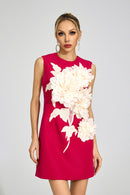 Drynex Red Floral Midi Dress