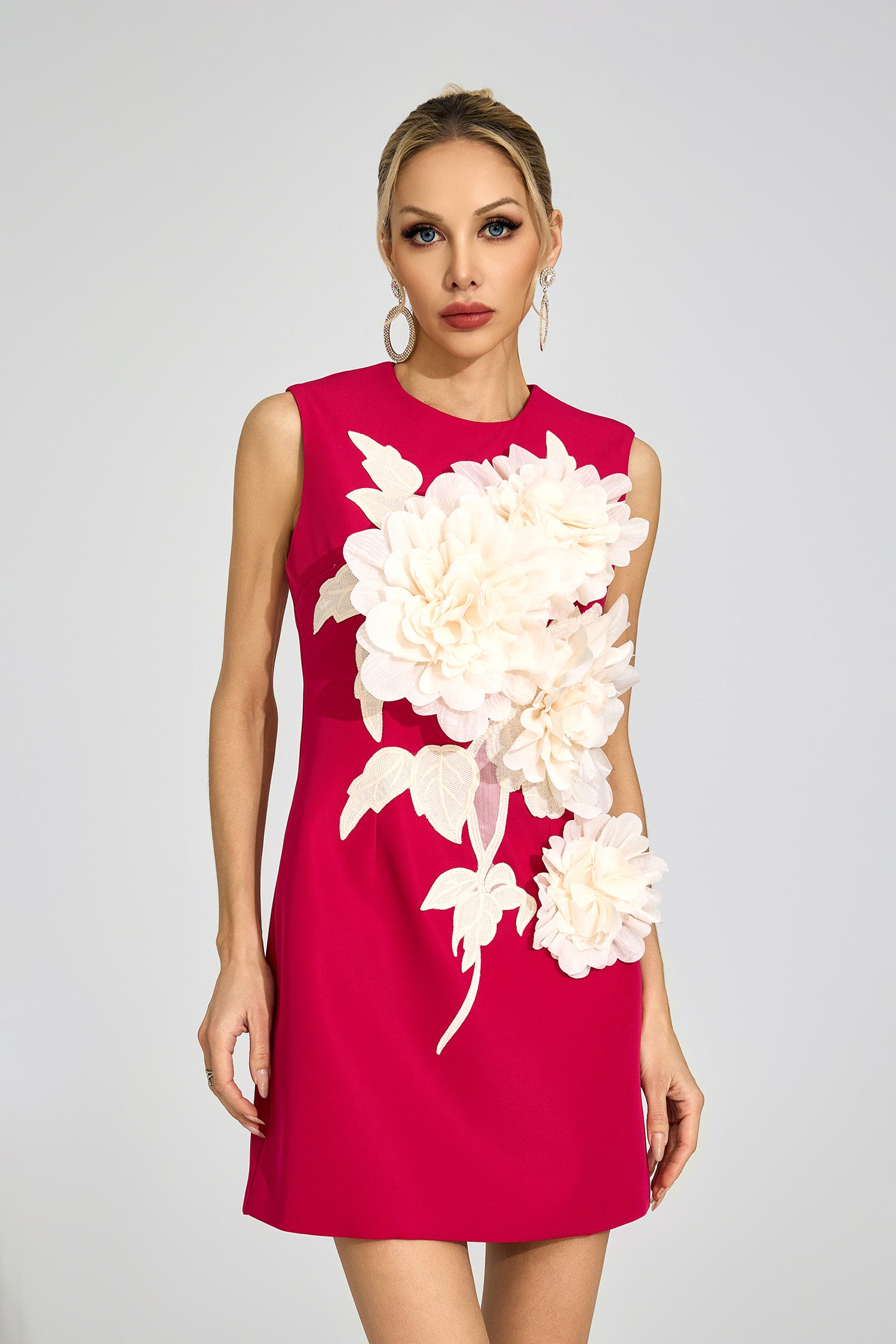 Drynex Red Floral Midi Dress
