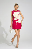 Drynex Red Floral Midi Dress
