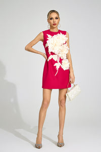 Drynex Red Floral Midi Dress