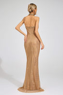 Haveron Apricot Mermaid Maxi Dress