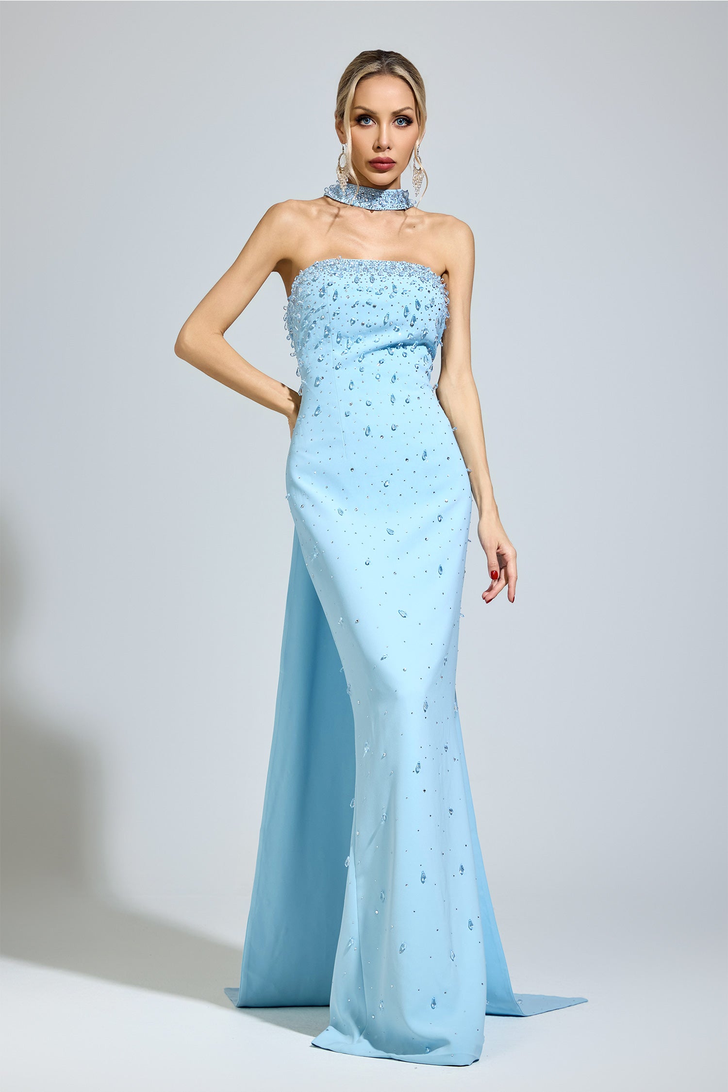 Arxelle Blue Evening Gown