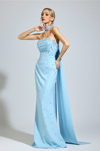Arxelle Blue Evening Gown