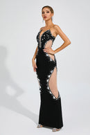 Toynbee Black Diamond Mesh Bandage Dress-CATCHALL