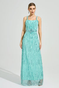 Morthael Green Sequin Maxi Dress