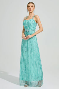 Morthael Green Sequin Maxi Dress