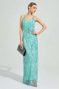 Morthael Green Sequin Maxi Dress