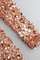 Hitka Rhinestone Sequin Embroidered Dress In Gold