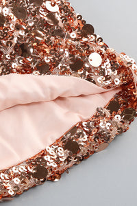 Hitka Rhinestone Sequin Embroidered Dress In Gold