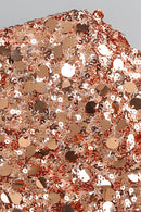 Hitka Rhinestone Sequin Embroidered Dress In Gold