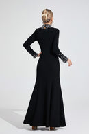 Delythra Black Diamond Maxi Dress