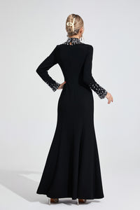Delythra Black Diamond Maxi Dress