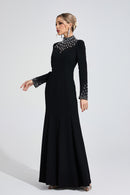 Delythra Black Diamond Maxi Dress