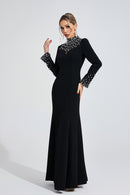 Delythra Black Diamond Maxi Dress