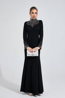 Delythra Black Diamond Maxi Dress