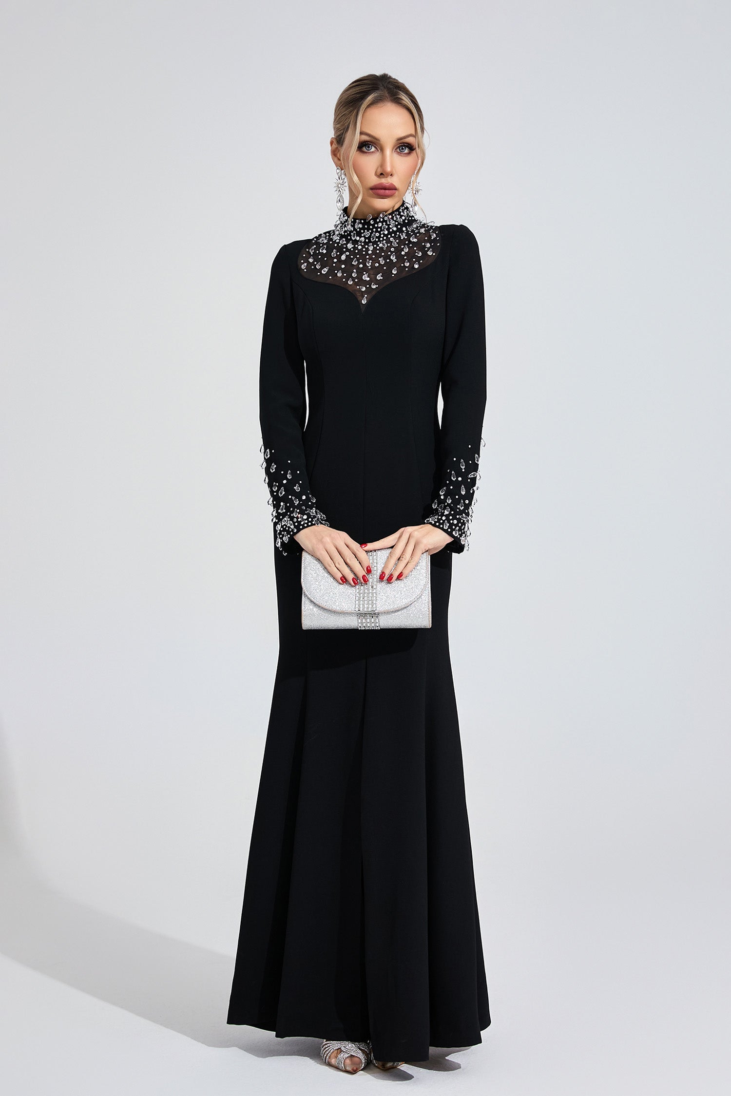 Delythra Black Diamond Maxi Dress