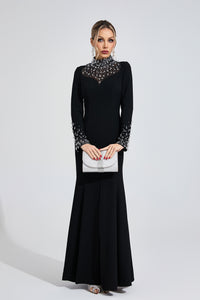 Delythra Black Diamond Maxi Dress