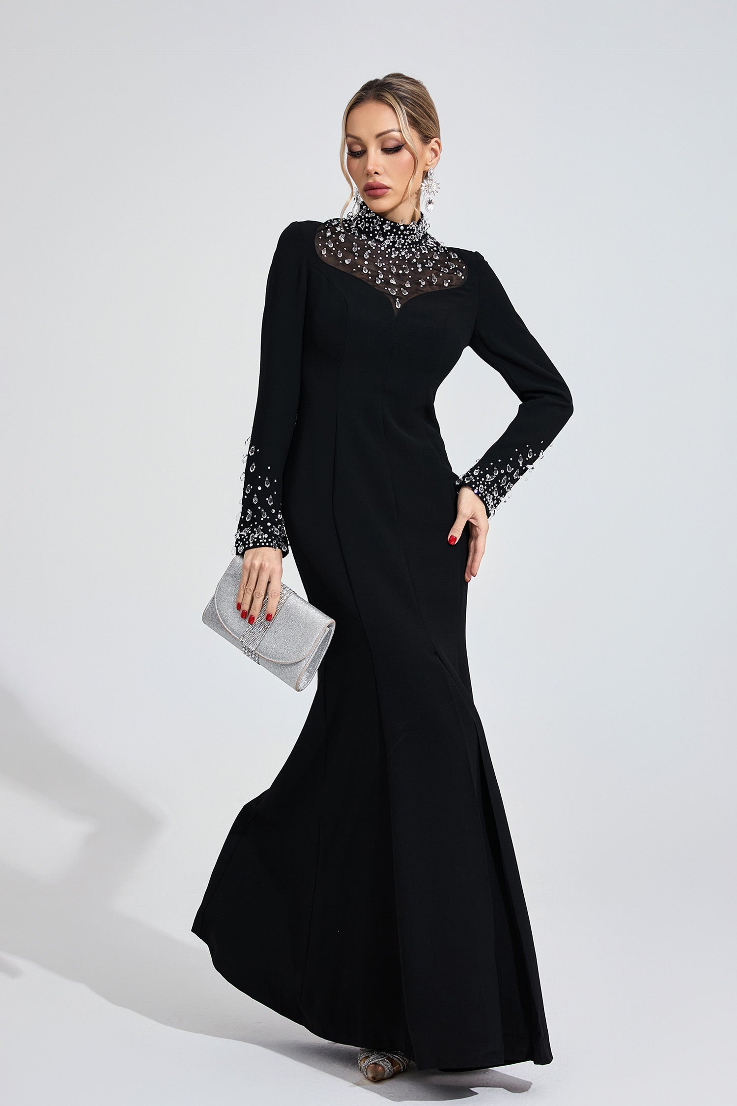 Delythra Black Diamond Maxi Dress