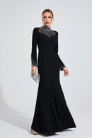Delythra Black Diamond Maxi Dress