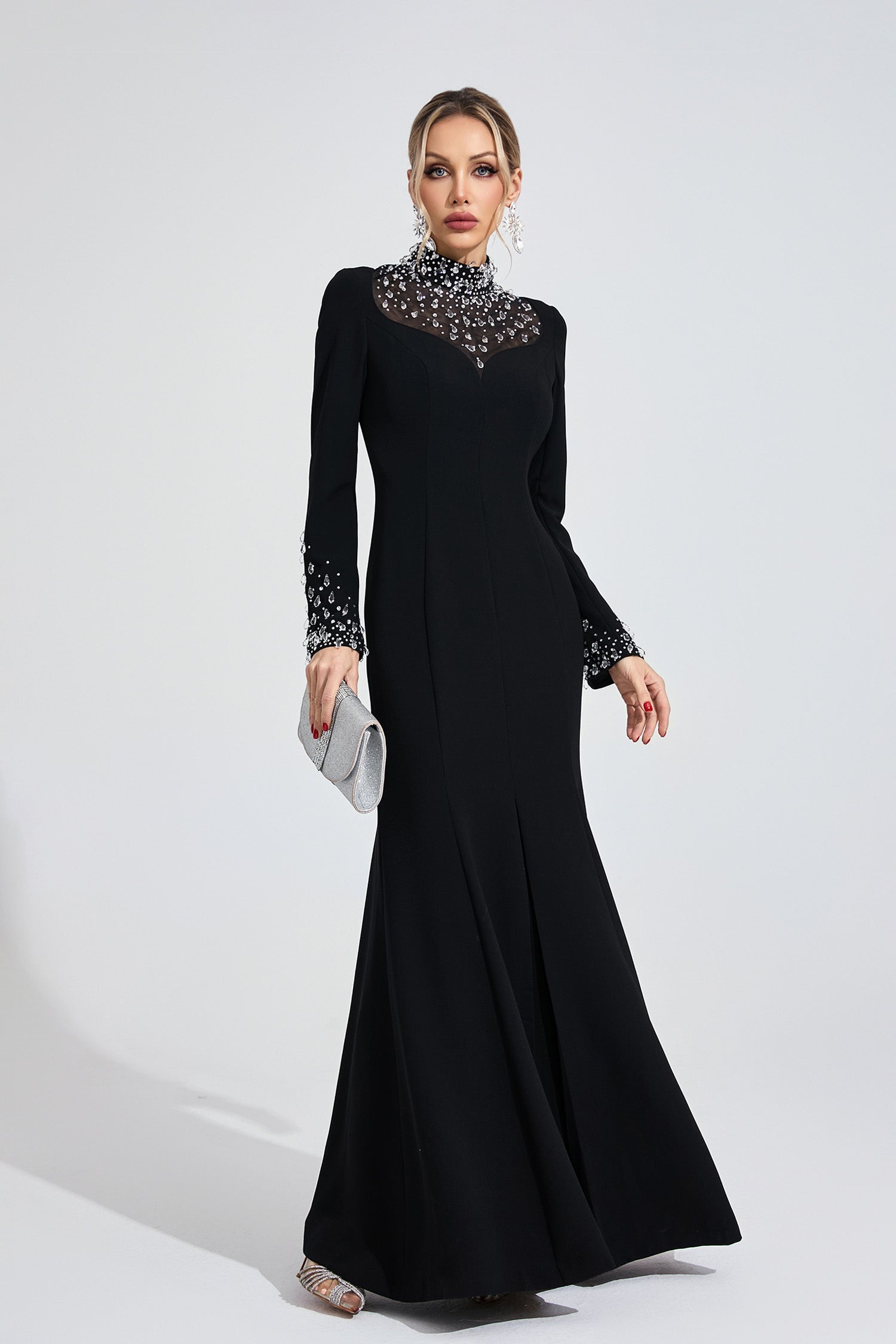 Delythra Black Diamond Maxi Dress