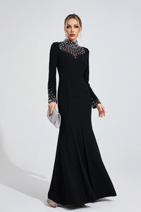 Delythra Black Diamond Maxi Dress
