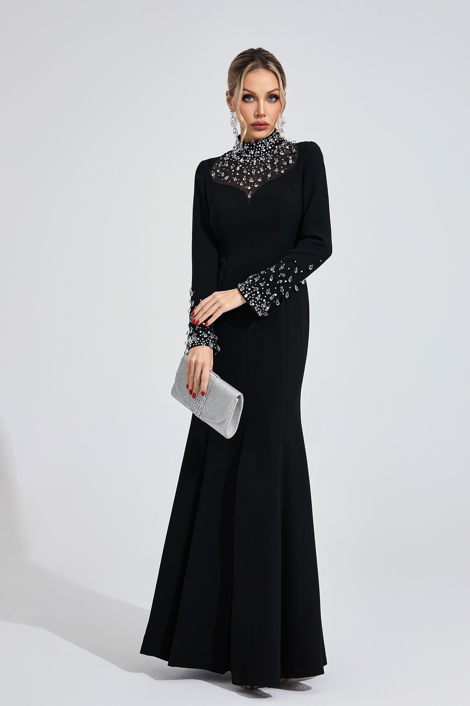 Delythra Black Diamond Maxi Dress