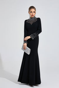 Delythra Black Diamond Maxi Dress