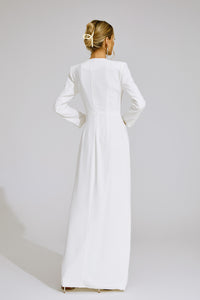 Yelvaris White Floral Maxi Dress