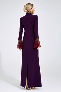 Veylith Wine Red Evening Gown