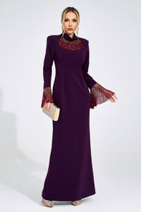 Veylith Wine Red Evening Gown