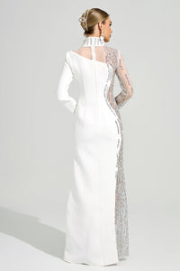 Benvora White Diamond Maxi Dress