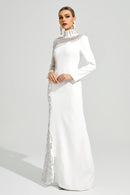 Benvora White Diamond Maxi Dress